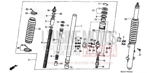 FRONT FORK (1) CR125RF de 1985